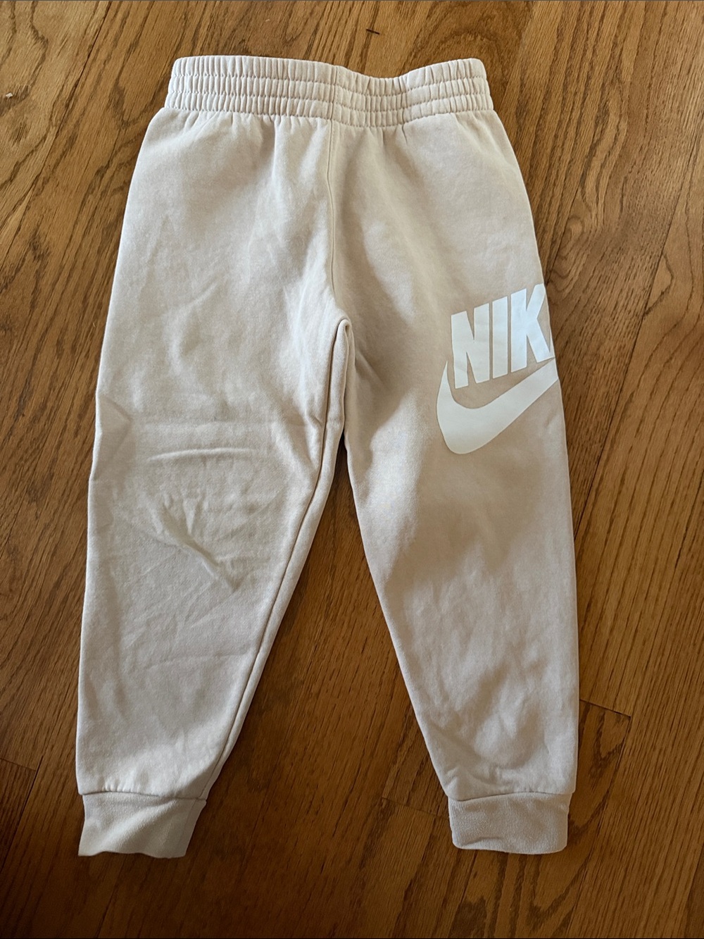 Nike Kids Tan Sweatpants with White Logo